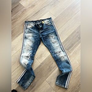 sale of jeans, size 28-29-30, brands Raw skinny, cult of individuality, crysp de